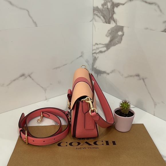 Coach Georgie Shoulder Bag In Colorblock - Picture 4 of 10